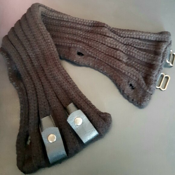 LCR 04s Black Full Zip Wool Blend Sweater Detachable Collar Buckle Detail - Picture 11 of 16